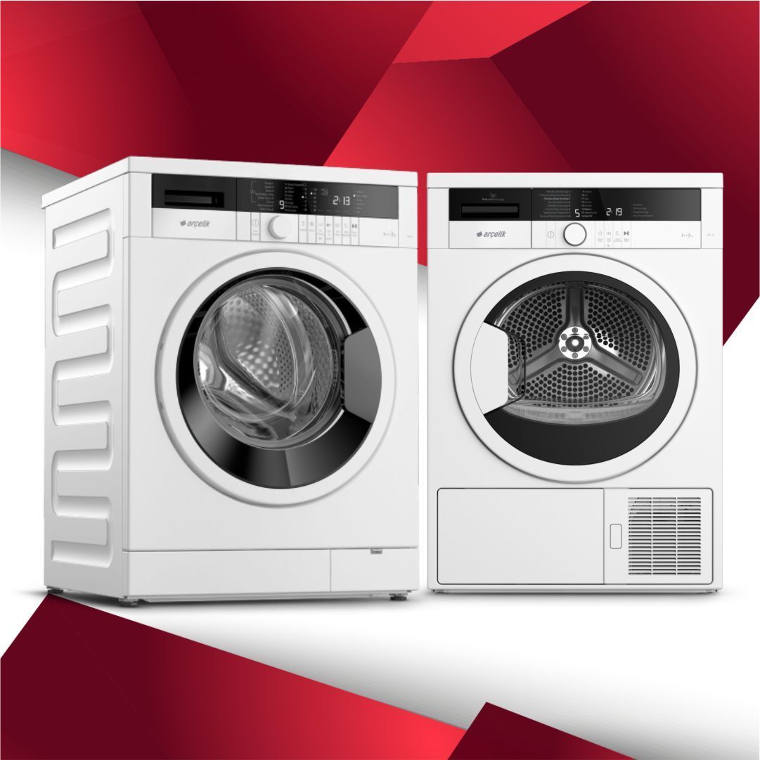 Arçelik 9 Kg Dijital Panel Çamaşır Kurutma Seti