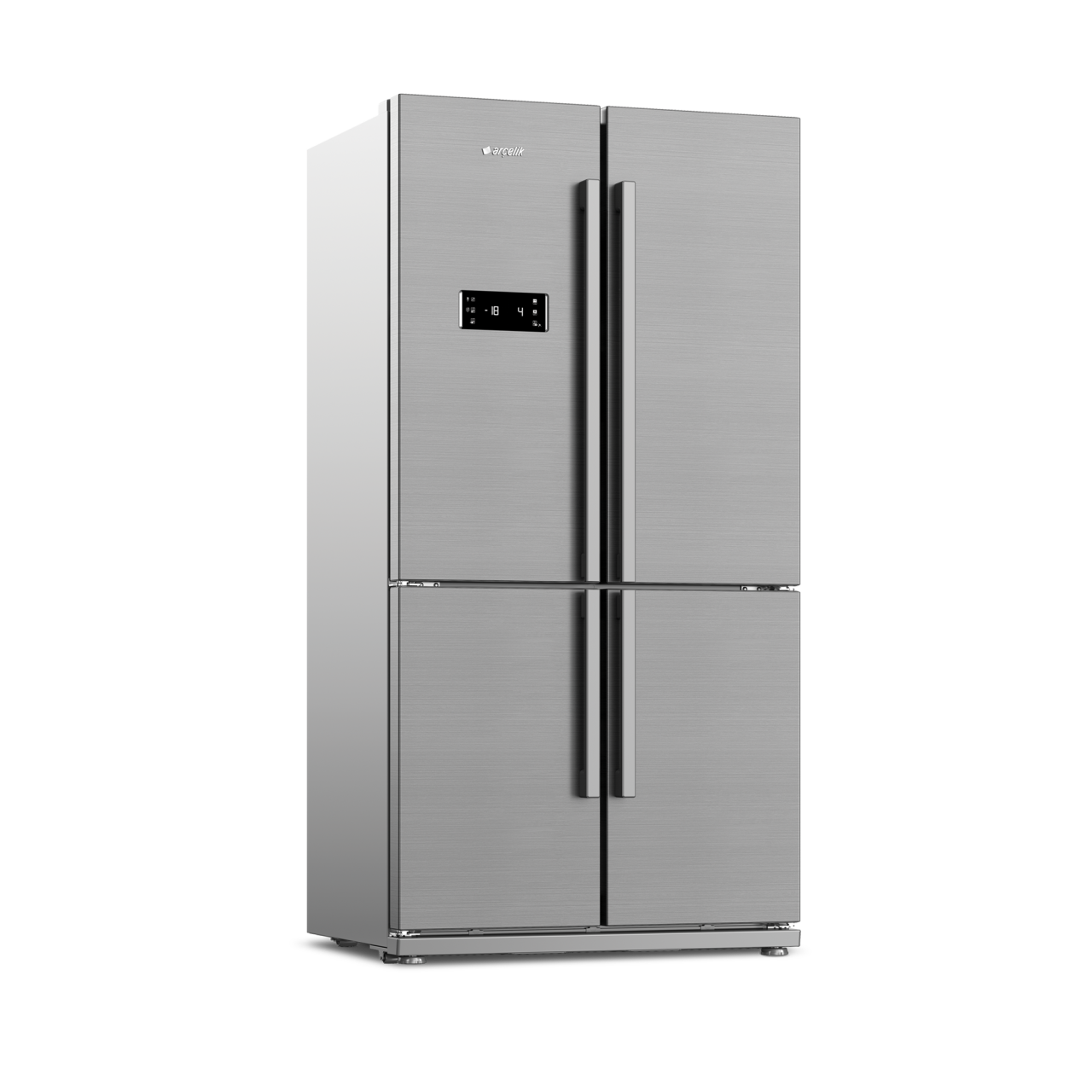 Arçelik 8844 SBS NY A+ Inoks Gümüş Gardrop Tipi Buzdolabı