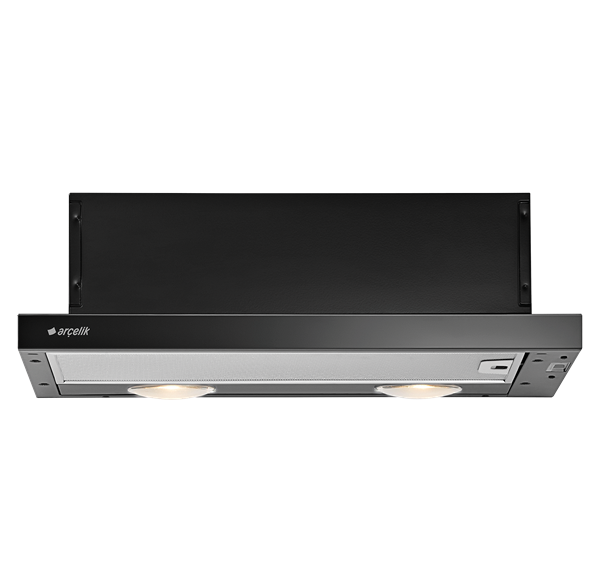 Arçelik P 183 S Siyah Cam Yüzeyli Sürgülü Aspiratör