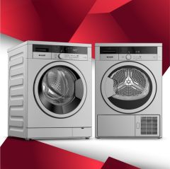 Arçelik 9 Kg Gri Dijital Panel Çamaşır Kurutma Seti