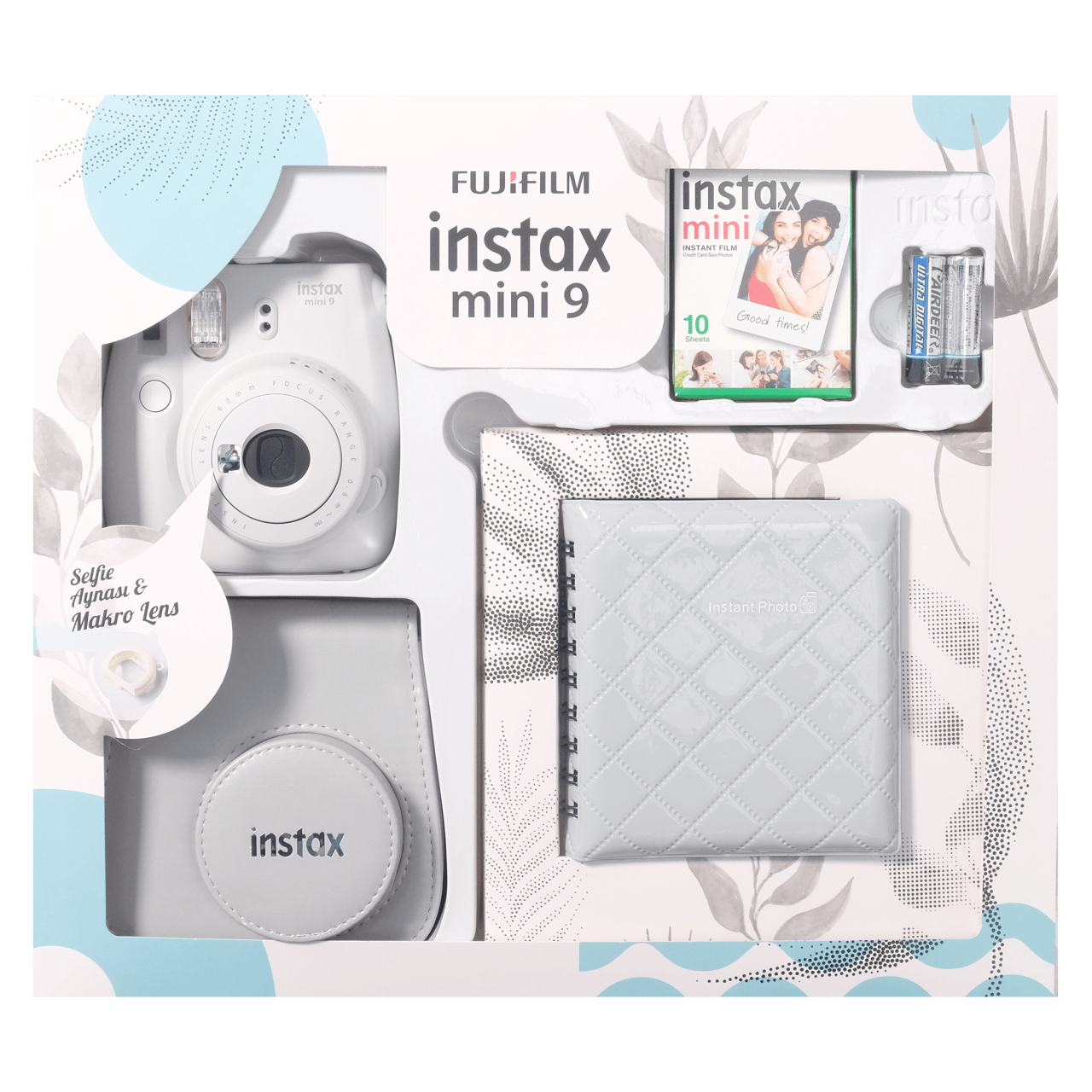 Mini9Box Albm/kılıf/kgt Beyaz Fotoğraf Makinesi