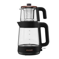 Arçelik Siyah Cam Çaycı ve Türk Kahve Makinesi Seti