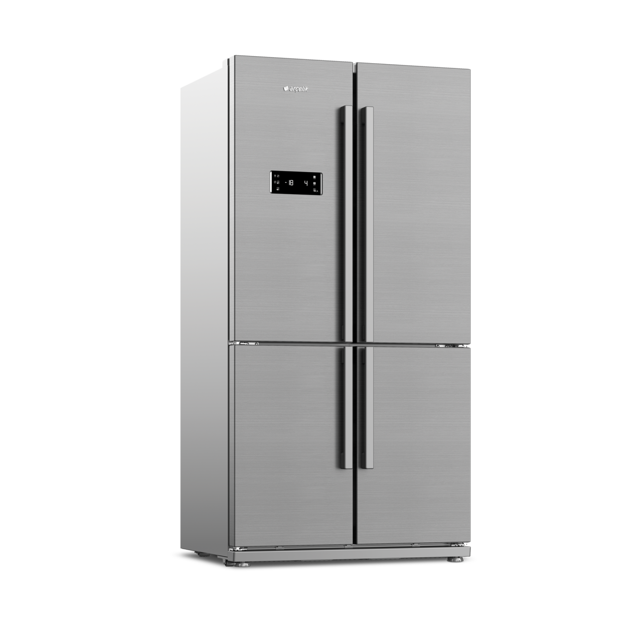 Arçelik 8844 SBS NY A+ Inoks Gümüş Gardrop Tipi Buzdolabı